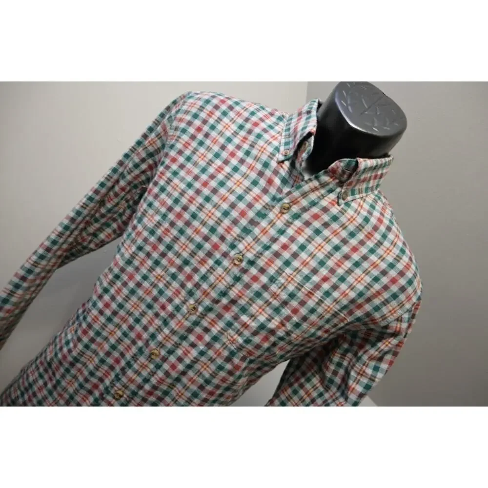 J Crew Dress Shirt Casual Plaid Long Sleeve‎ Button Up Mens Size Small